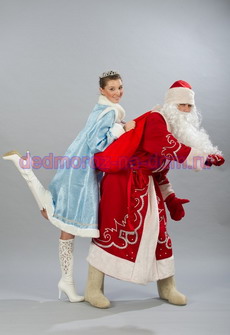 Костюмы Деда Мороза и Снегурочки -  Комплект «Кремлевский красный»